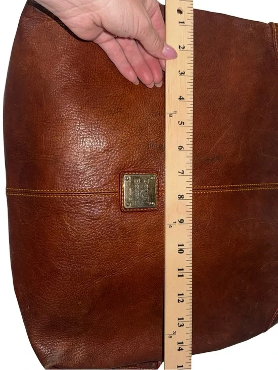 Dooney & Bourke Brown Pebbled Leather Hobo Shoulder Bag Slouchy Vintage Class - Picture 10 of 12